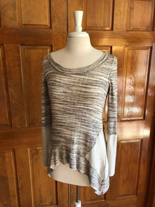 Knox-Rose-Brown-amp-Cream-Multi-Sweater-Tunic-XS