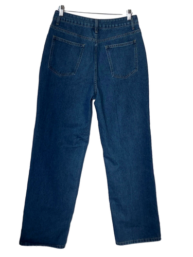 Romwe Mushroom Star & Crescent Moon Embroidered Pocket Hi-Waist Jeans Women's L - Picture 3 of 4