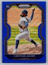2021 Panini Prizm #249 Cristian Javier Blue Wave Prizm 40/60