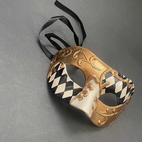 Mens Masquerade Mask Venetian Handmade Hand paint Eye Mask Dress up Birthday - Picture 7 of 35