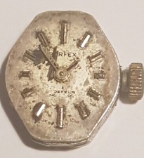 Vintage Ladies Prefex 17 Jewels Swiss Made Watch Face and Movement For Repairs 