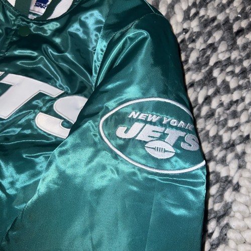 Men’s STARTER New York Jets Vintage Style Full-Snap Satin Jacket Sz L - Picture 4 of 5