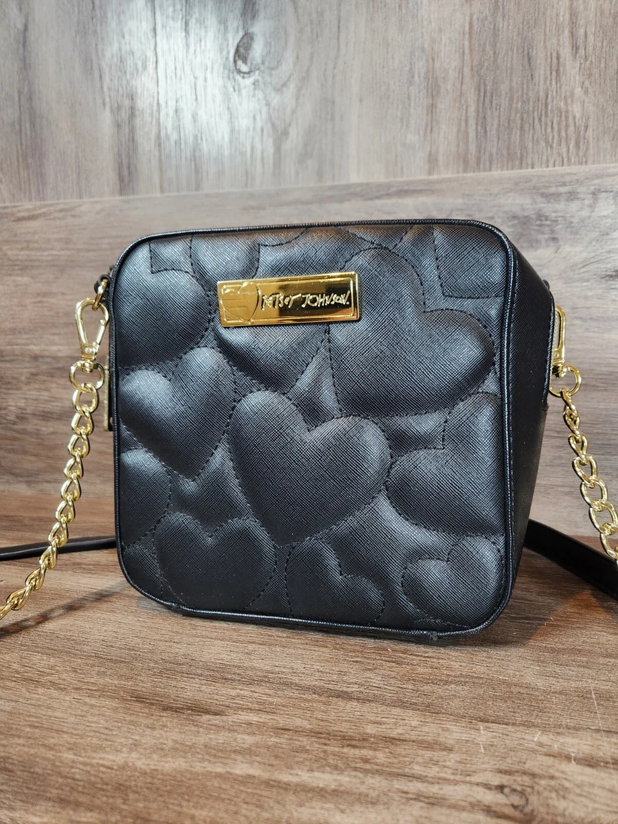 Betsey johnson deals black heart purse