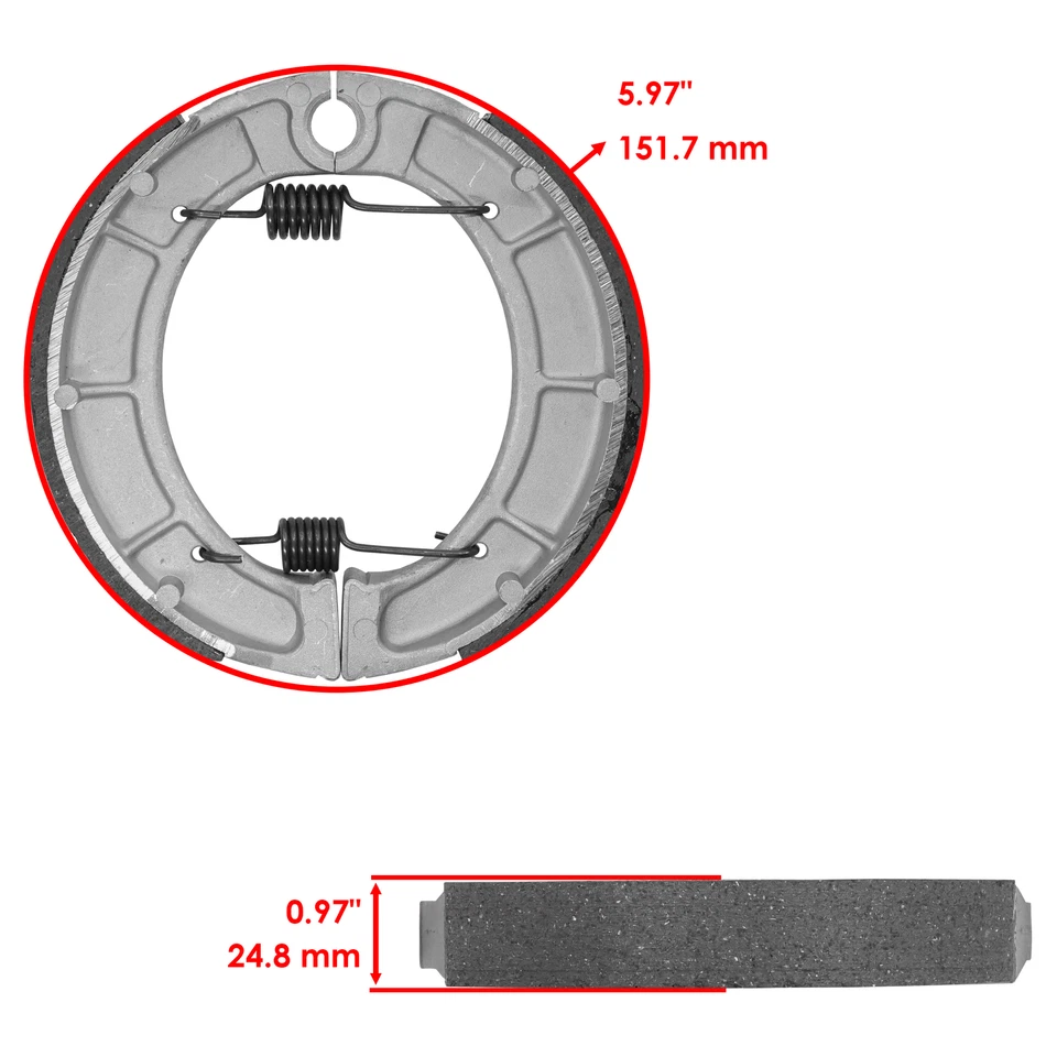 Zapatas de freno delanteras para Yamaha Moto-4 250 YFM250 1989 1990 1991 1992 1993 94 1995 Foto 2 de 4