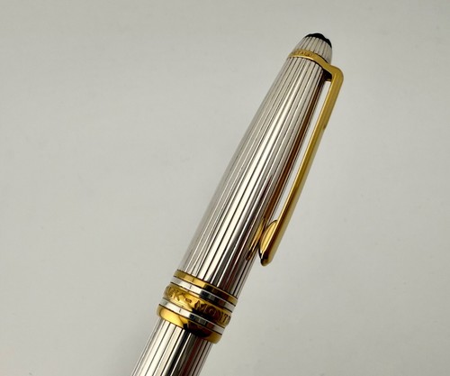 NOS Montblanc Meisterstuck Solitaire No.144 Sterling Silver Fountain Pen 18K Nib - Picture 11 of 24