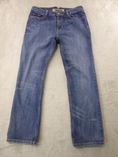 Sessions JackDaw Jeans Herren Größe 34x29 Medium Blue Wash Slub Denim Straight Fit