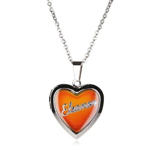 Collar Medallón Estado de ánimo Personalizado Nombre Forma de corazón Cambio de color Colgante Niños - Imagen 126 de 367
