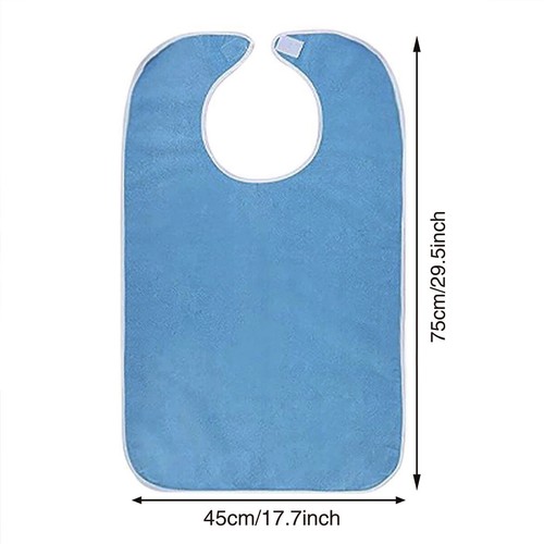 4× Washable Adult Bibs Eating Clothing Protectors Easy to Clean & Crumb Catcher - Picture 10 of 10