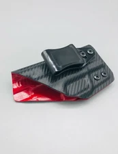 M&P 4" M2.0 Compact 9mm Black Carbon Fiber & Red Kydex IWB Holster USA Veteran