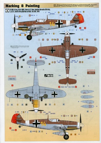 Caccia tedesca seconda guerra mondiale BF-109F-4 "Merseille" # scala 1/48 # MISTERCRAFT F-240 - Foto 6 di 8