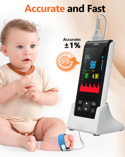 Handheld Pulse Oximeter SpO2 Heart Blood Rate Oxygen Saturation for Adult & Kids - Picture 6 of 9