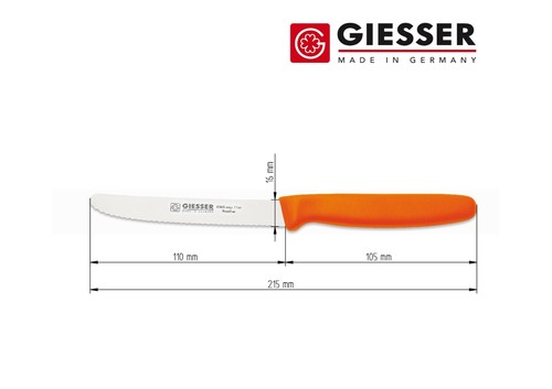 1 St. Giesser Messer Tomatenmesser Brötchenmesser Allzweckmesser 11cm -19 Farben - Bild 38 von 70