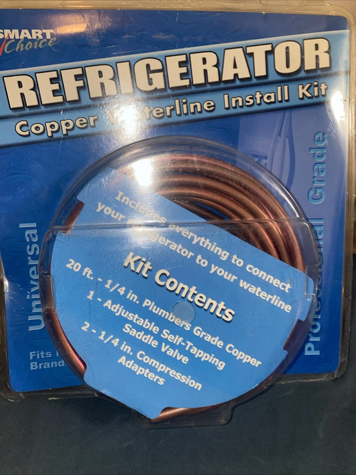 Smart Choice Refrigerator Copper Waterline Install Kit 20ft 1/4 in NEW & sealed
Opens in a new windo
