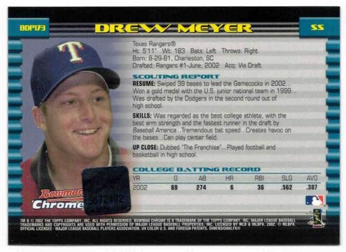 2002 BOWMAN DRAFT All Refractor /300 X-Fractor /150 Gold /50 Auto Relic YOU PICK - Picture 35 of 51