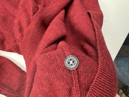 Vintage Brooks Brothers 346 Fine Italian Merino Polo Sweater Size XL 1/4 Button - Bild 18 von 19