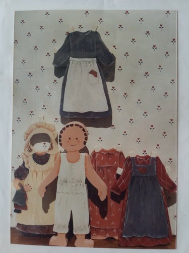 WOOD DOLL SET CLOTHES GIRL 3 PAINTING PATTERNS COUNTRY HOME KEEPSAKES - Picture 4 of 8