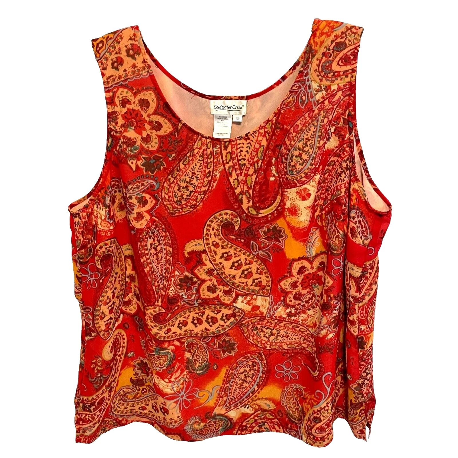 Camisetas sin mangas Coldwater Creek Paisley para mujer