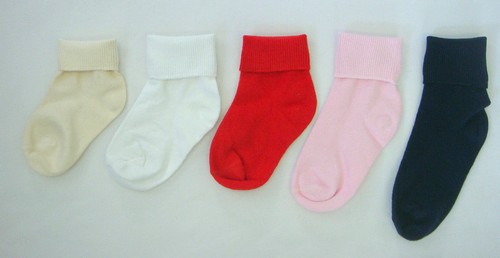 NEW 6 PAIRS CHILDREN BABY KIDS SOCKS COTTON  PINK WHITE RED NAVY CREAM AUS MADE - Picture 1 of 6