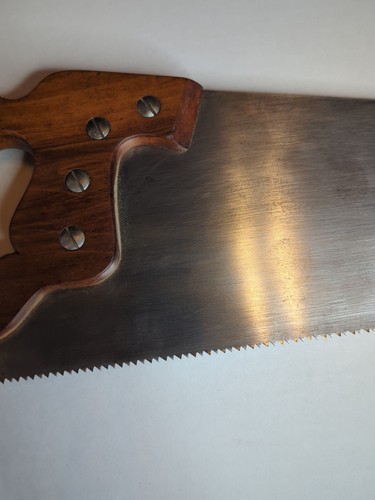 Vintage Henry Disston & Sons D-23 Hand Saw 26” Blade 8 TPI -Excellent Condition - Picture 17 of 22