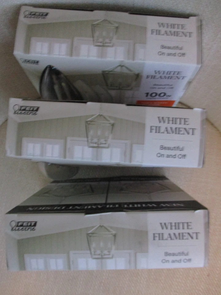 Feit Electric Led White Filament 100W Dimmable B10 Bulbs (3 - 3 Packs 9 Bulbs) - Image 4 of 4