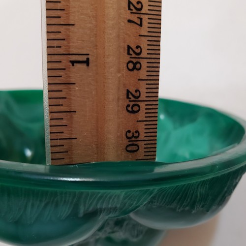 Westmoreland CHICK On EGG PILE Emerald GREEN Slag SUMMIT Glass Basket Weave - Picture 17 of 22