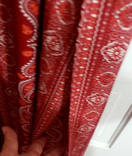 SHEIN Jumpsuit Wide Leg Red Paisley Print Sleeveless Strap Casual Romper 2X Boho - Picture 7 of 10