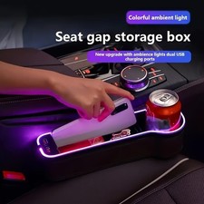 Essential Flexible Sturdy Car Seat Gap Storage Box Dual USB Charger Phone Holder