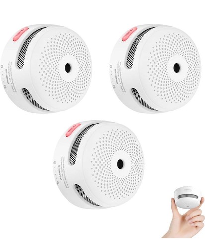 X-Sense XS01 Mini Smoke Alarm,  Fire LED Indicator & Silence Button, 3-Pack