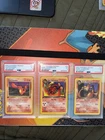 LOT Pokemon Rocket 1st Edition Dark Charizard/Dark Charmeleon/Charmander (PSA 5)