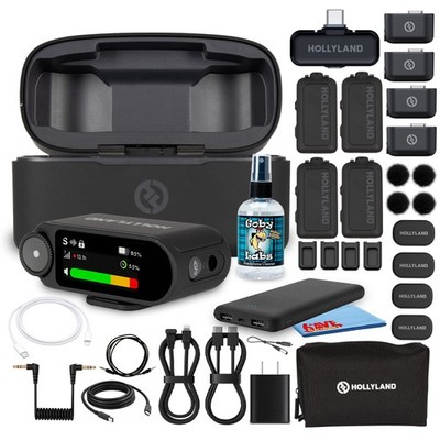 Hollyland LARK MAX 2 Combo 4-Person Wireless Microphone (Space Gray)