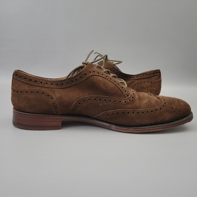 Joseph Cheaney Arthur III Mens Suede Brogue Oxford Shoes Size 9UK