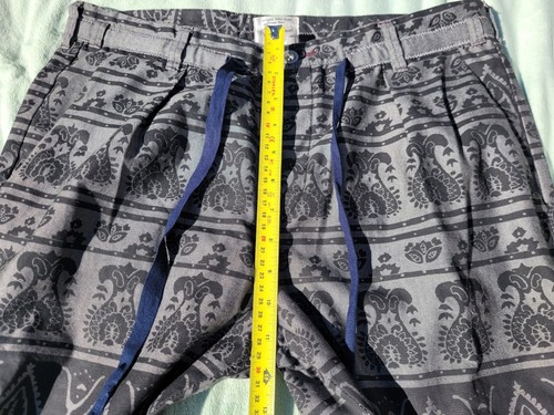 Paul Smith Red Ear 34R Trouser Cotton Summer Chino Pant Rare Low Crotch Grey blk - Picture 6 of 13