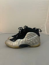 Nike air Foamposite pro metallic gray silver kids gs size 5.5y 644792 007