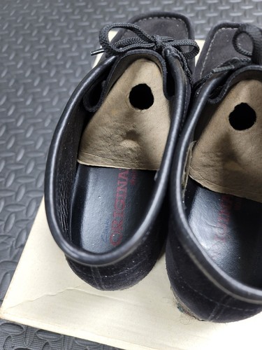 Clarks Wallabee Boot Negro Gamuza Cuero Hombre Zapato TALLA: 11 Wu-Tang - USADO - Imagen 6 de 10