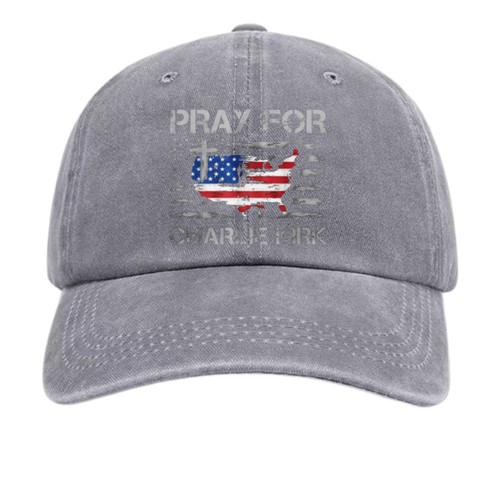 Pray For Charlie Kirk USA Flag Christian Baseball Cap - Distressed Patriotic Hat - Foto 6 di 16