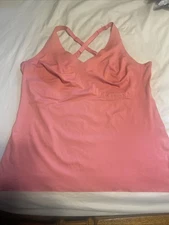 Ruby Ribbon Size 42  Cami Light Weight Peach Color  X Strap Back  Excellent 1808