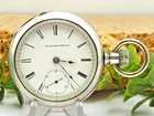 Antique 1884 Elgin Grade 6 18 size COIN SILVER 7 jewel Heavy old pocket watch