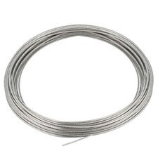 0.05" (1.2mm) 32.8ft 304 Stainless Steel Cable Wire Rope 7x7 Strands PVC Coated