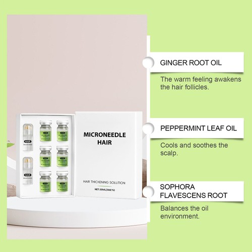 Sistema de regeneración del cabello 5 ml * 6, tratamiento avanzado para el crecimiento del cabello ginseng - Imagen 3 de 8