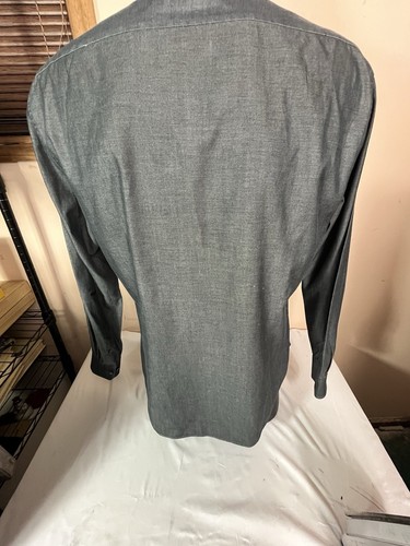 John Varvatos Dark Gray Cotton Button Down Size 6.5 34/35 - Picture 11 of 11