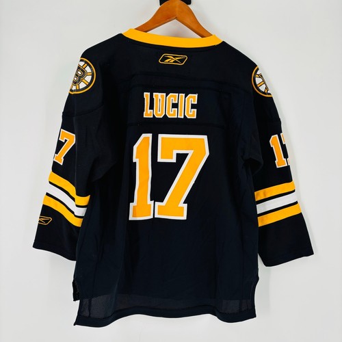 Boston Bruins Alternate Jersey Size XL Youth Milan Lucic #17 Reebok NHL Sewn - Picture 2 of 5