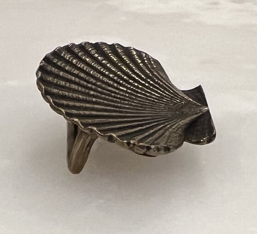 Vintage James Avery Shell RARE Marked BRONZE Belt Buckle Retired - Bild 10 von 15