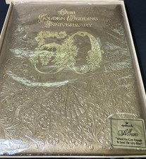 Hallmark 50th Anniversary Photo Album Scrapbook Memory Guest Book Original Box