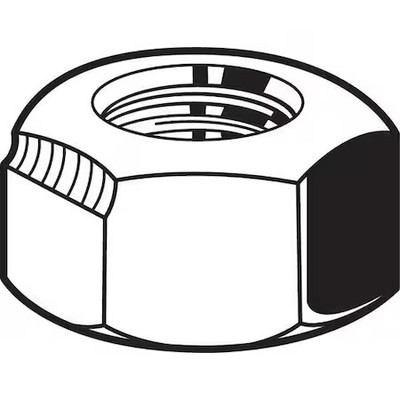 Top Lock Distorted Thread Lock Nut, 1/4''-20, 18-8 Stainless Steel, Not Graded,