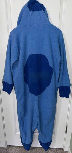 Stitch Kostüm Schlafanzug Medium Unisex Erwachsene Kapuze Fleece 1 Stück - Bild 3 von 4