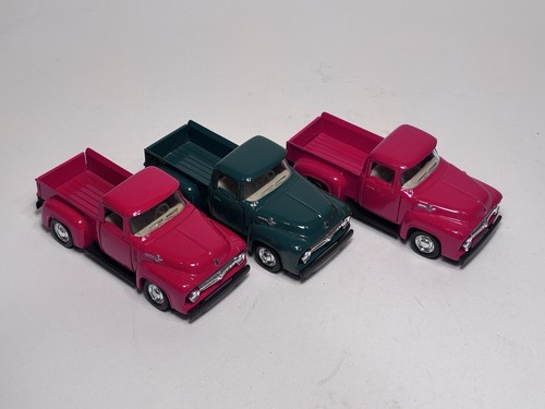 3 Stück - Road Champs 1956 Ford F-100 Pickup Trucks 1:43 Diecast - 1994 Release - Bild 2 von 13