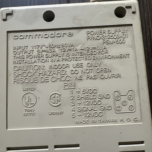 Vintage Original Commodore AMIGA Power PSM-500 Supply WORKS - Foto 5 di 8