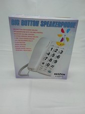 New in Box Reizen 3055506 Big Button White Speakerphone Landline Wired Phone