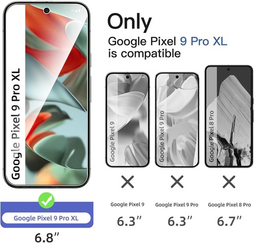 NEW'C 3 Pack Designed for Google Pixel 9 Pro XL Screen Protector Tempered... - Picture 2 of 12