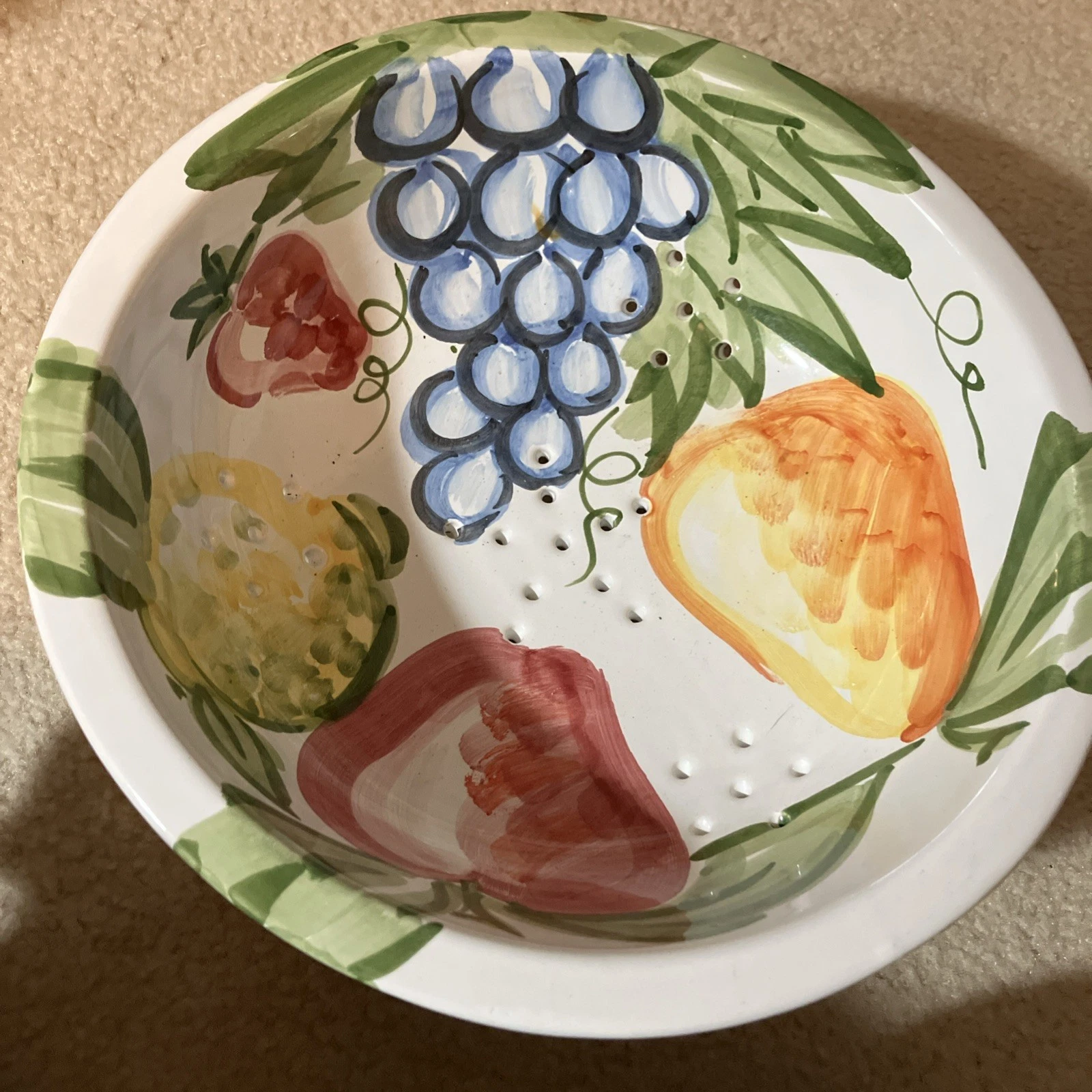Hand Painted Footed Colander/Strainer Made Italy Signed
Opens in a new window or tab